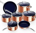 Nuwave 12PC Healthy Pots And Pan Non-stick, Forged Lightweight Cookware Set, New. Price: $195.55.