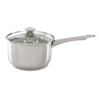 Pan 3 Quart Stainless Steel Glass Lid Induction Ready Ecolution Sauce Cooking New. Price: $51.99.