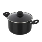 Mainstays Aluminum Black Non-stick Coated 5QT Dutch Oven With Glass Lid Dishwash New. Price: $21.97.
