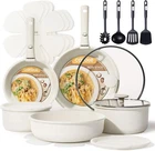 Carote 19PCS Pots Pans Set, Nonstick Cookware Detachable Handle New. Price: $49.00.