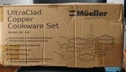 Mueller Ultraclad Copper Piece Cookware Set. MC-14C. Nib New. Price: $99.99.