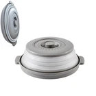 Vishui Microwave Splatter Cover With Anti-scald Base Mat, 10.6 Inches, Gray New. Price: $17.84.
