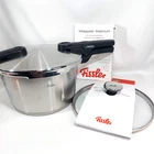 Fissler Vitaquick Pressure Cooker 4.5 W/glass Lid Germany Never Used Open. Price: $249.95.