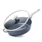 Deep Frying Pan Nonstick Saute Skillet With Cover Gray 12 Inch Pricusis New. Price: $56.19.