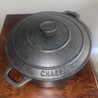Chasseur Black Enameled Cast Iron Dutch Oven Round Casserole Pot 26 See Descrip Used. Price: $135.00.