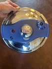 T-fal Clipso Pressure Cooker Replacement Lid Stainless Steel Blue Handle Used. Price: $39.99.