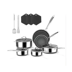 15-PIECE Ply Stainless Steel Cookware Set With Lids, Pots And Pans Non ... New. Price: $160.65.