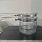 Vintage Pyrex Flameware 1.5 Qt Glass Pc. Double Boiler #6283 - Clean No Lid Used. Price: $40.00.