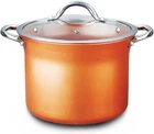 Concord 7 Qt Copper Non Stick Stock Pot Casserole Coppe-ramic Series Cookware... New. Price: $55.70.