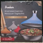 Bruntmor Cast Iron Moroccan 4 Quart Red Tagine Pot Kitchen Cookware Brand New. Price: $84.99.