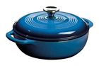 Lodge 3 Enameled Cast Iron Dutch Oven With Lid Quart, Caribbean Blue New. Price: $90.99.