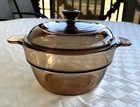 Corning Visions France 1.5L Amber Double Boiler Insert V-20-B Pyrex Lid V-1.5-C Used. Price: $22.99.