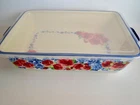 Pioneer Woman Heritage Floral 4.2 Quart Ceramic Baker W/ Cover 9 X 13 Used. Price: $75.00.