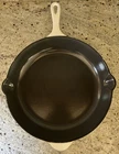 Creuset Cream White 10.25" Enamelware Cast Iron Skillet Frying Pan #26 Used. Price: $49.99.