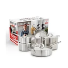 Greenpan X Bobby Flay 10 Piece Stainless Steel Cookware Set, Tri-ply Multicla... New. Price: $356.06.