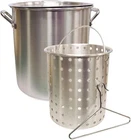 32 Quart Aluminum Pot With Lid & Basket - Perfect For Boiling Steaming New. Price: $183.99.