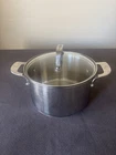 Emeril Lagasse 5 Qt Stainless Steel Dutch Oven / Stock Pot & Glass Lid Used. Price: $40.60.