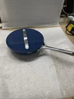 Caraway 10.5 Inch Navy Blue Ceramic Non-stick Frying Pan With Lid Used. Price: $44.99.