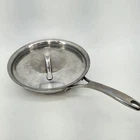 Kirkland Signature 10 Inch Stainless Steel Skillet Frying Pan W/ Lid Copper Base Used. Price: $34.99.