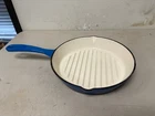 Cooks 11" Cast Iron Grill Pan Griddle - Circle Frying Skillet Heavy Duty Cookwar Used. Price: $29.99.