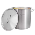 Megachef Professional Kitchen 38.5 Qt Round Stainless Steel Stock Pot Lid New. Price: $105.95.