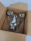 Vtg Wm Rogers Silver Plated Lidded Coffee/tea Pot Creamer Sugar Spoon Set. Price: $40.00.