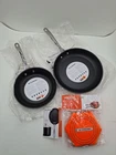 Le Creuset Of Non-stick Aluminum 9.5" And 12" Frying Pans Black New. Price: $189.95.