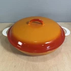 Descoware Belgium 97 30 Fe W/lid Enamel Cast Iron Casserole Flame Orange Used. Price: $119.99.