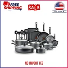 T-fal Easy Care, 20 Piece Non-stick Pots And Pans Cookware Set, Grey New. Price: $84.86.
