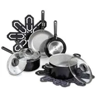 Brooklyn Steel Co. G1865 Grey Satellite Nonstick Aluminum Cookware Set 12-PIECE New. Price: $84.99.