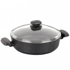 Korkmaz Ornella Non Stick 9.5 Inch 2.5 Liter Low Casserole With Lid Black New. Price: $51.25.