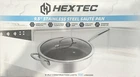 Hextec 9.5 Inch 3 Ply Hybrid Stainless Steel Saute Pan W/ Tempered Glass Lid New. Price: $49.98.