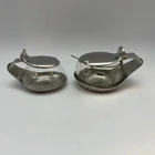 Wmf Cromargan Germany Brushed Stainless & Glass Condiment Pot, Set Of 2 Used. Price: $32.95.