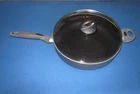 12 Bialetti Italian 5.5 Qt Non Stick Deep Saute Pan Tempered Glass Lid Cookware Used. Price: $30.00.
