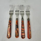 Barenthal L'art Table Stainless 18/10 Silverware Tortoise Handle Desert Forks Used. Price: $28.00.