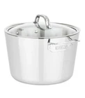 Viking 8 Qt Quart 3-PLY Stainless Steel Casserole Stock Soup Pot Pan Glass Lid New. Price: $124.99.