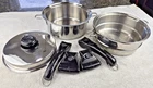 Saladmaster Versa Tec TP304-316 Quart Sauce Pan With Insert Steamer Handle Lid Used. Price: $259.99.