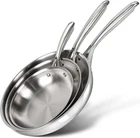 Michelangelo Tri Ply Stainless Steel Pan Set 8" 9.5" 11" Induction & Oven Safe New. Price: $49.95.
