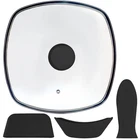 Ifitting Square Glass Lid For Grill 10.5 Inches, Black Silicone Round Knob New. Price: $28.88.