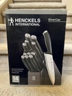 Henckels International Silvercap Black 14 Piece Knife Set Block, Dishwasher Safe New. Price: $79.98.