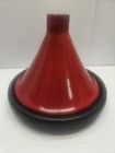 Vintage 12" Le Creuset Moroccan Tagine Cast Iron Red Cerise Stoneware Orig Owner Used. Price: $50.00.