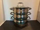 Belgique Tools Of The Trade 4 Qt Double Boiler Stock Pot Steamer Piece W/ Lid Used. Price: $41.99.