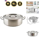 Winco Commercial-grade Stainless Steel Brazier With Lid, 20 Quart New. Price: $203.30.