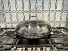 Hexclad Hybrid Nonstick 14-INCH Pan With Stainless Steel Lid Pre-owned Used. Price: $119.00.