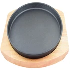 Round Cast Iron Set Rubber Wood Underliner Sunrise Kitchen Supply 8.5 New. Price: $43.93.