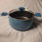Rachael Ray Light Blue 6QUART Porcelain Nonstick Pot With Lid Used. Price: $18.00.