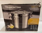 Tramontina Stainless Steel Multicooker 8 Qt Tri Ply With Pasta Insert New. Price: $49.99.
