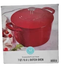 Martha Stewart Gatwick 7 Qt Enamel Cast Iron Dutch Oven, Red Ombre New. Price: $89.99.