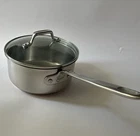 Emeril Copper Core 2 Qt Sauce Pan Pot Stainless Steel Clad W/ Glass Lid Handle Used. Price: $49.99.