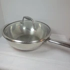 Wolfgang Puck Cafe Collection 10" Wok Stir Fry Pan With Lid Stainless Steel Vgc! Used. Price: $34.99.